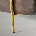 Load image into Gallery viewer, Thaddeus Genuine Brown Leather Accent Chair