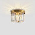 Load image into Gallery viewer, 1920s Temdem 1-Tier Crystal Round Flushmount
