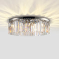 Load image into Gallery viewer, 1920s Temdem 1-Tier Crystal Round Flushmount
