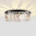 Load image into Gallery viewer, 1920s Temdem 1-Tier Crystal Round Flushmount