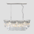 Load image into Gallery viewer, 1920s Temdem 3-Tier Crystal Rectangular Chandelier
