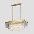 Load image into Gallery viewer, 1920s Temdem 3-Tier Crystal Rectangular Chandelier