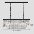 Load image into Gallery viewer, 1920s Temdem 3-Tier Crystal Rectangular Chandelier