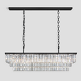Load image into Gallery viewer, 1920s Temdem 3-Tier Crystal Rectangular Chandelier