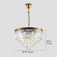 Load image into Gallery viewer, 1920s Temdem Multi-Tier Crystal Round Chandelier