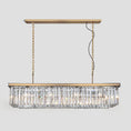 Load image into Gallery viewer, 1920s Temdem Single-Tier Rectangular Crystal Rod Chandelier