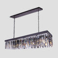Load image into Gallery viewer, 1920s Temdem Single-Tier Rectangular Crystal Rod Chandelier