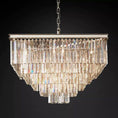 Load image into Gallery viewer, 1920s Temdem Square Chandelier 34"