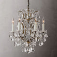 Load image into Gallery viewer, 19th C. Ronono Iron & Crystal Round Chandelier 18"