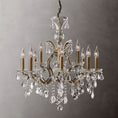 Load image into Gallery viewer, 19th C. Ronono Iron & Crystal Round Chandelier 28"