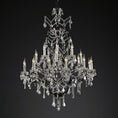 Load image into Gallery viewer, 19th C. Ronono Iron & Crystal Round Chandelier 40"