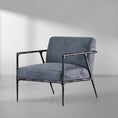 Load image into Gallery viewer, Thaddeus Retro Silver Iron Frame Track Armchair