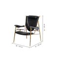Load image into Gallery viewer, Thaddeus Enamel Wooden Plate Leather Armchair