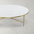 Load image into Gallery viewer, Thaddeus Marble Round Coffee Table 55"D