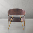 Load image into Gallery viewer, Thaddeus Brown Leather Lounge Armchair