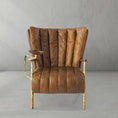 Load image into Gallery viewer, Thaddeus Vintage Leather Armchair Cigar Chair