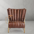 Load image into Gallery viewer, Thaddeus Vintage Leather Armchair Cigar Chair