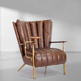 Load image into Gallery viewer, Thaddeus Vintage Leather Armchair Cigar Chair