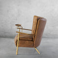 Load image into Gallery viewer, Thaddeus Vintage Leather Armchair Cigar Chair