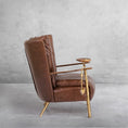 Load image into Gallery viewer, Thaddeus Vintage Leather Armchair Cigar Chair