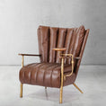 Load image into Gallery viewer, Thaddeus Vintage Leather Armchair Cigar Chair