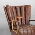 Load image into Gallery viewer, Thaddeus Vintage Leather Armchair Cigar Chair