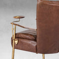 Load image into Gallery viewer, Thaddeus Vintage Leather Armchair Cigar Chair