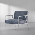 Load image into Gallery viewer, Thaddeus Retro Silver Iron Frame Track Armchair