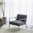 Load image into Gallery viewer, Thaddeus Retro Silver Iron Frame Track Armchair