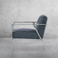 Load image into Gallery viewer, Thaddeus Retro Silver Iron Frame Track Armchair