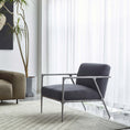 Load image into Gallery viewer, Thaddeus Retro Silver Iron Frame Track Armchair