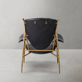 Load image into Gallery viewer, Thaddeus Enamel Wooden Plate Leather Armchair