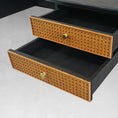 Load image into Gallery viewer, Thaddeus Retro Brass Iron Frame Rattan Desk