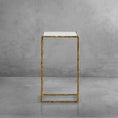 Load image into Gallery viewer, Thaddeus Tempered Glass C-Shaped Side Table