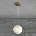 Load image into Gallery viewer, Alabaster Ball Pendant Light