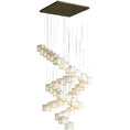 Load image into Gallery viewer, Alabaster Cube Foyer Staircase Long Chandelier