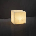Load image into Gallery viewer, Alabaster Cubic Table Lamp