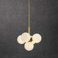 Load image into Gallery viewer, Alabaster Global Rod/Cord Pendant