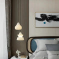 Charger l'image dans la visionneuse de la galerie, Alabaster Hat Pendant Light Over Nightstand