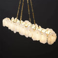 Load image into Gallery viewer, Alabaster Linear Chandelier (Chain)
