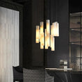 Load image into Gallery viewer, Alabaster Modern Cylindrical Round Chandelier