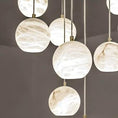 Load image into Gallery viewer, Alabaster Rain Balls Chandelier