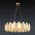 Load image into Gallery viewer, Alabaster Round Pendant Chandelier
