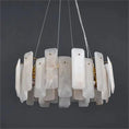 Load image into Gallery viewer, Alabaster Round Pendant Chandelier