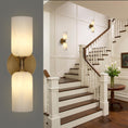 Load image into Gallery viewer, Alabaster 2 heads Wall Sconce 13.9"