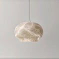 Load image into Gallery viewer, Alabaster Bowl-Shaped Pendant for Dining Room