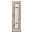 Load image into Gallery viewer, Alabaster Brune Brass Wall Sconce