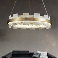 Load image into Gallery viewer, Alabaster Glo Modern Round Chandelier