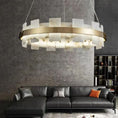 Load image into Gallery viewer, Alabaster Glo Modern Round Chandelier