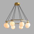 Load image into Gallery viewer, Alabaster Modern Round Ball Chandelier